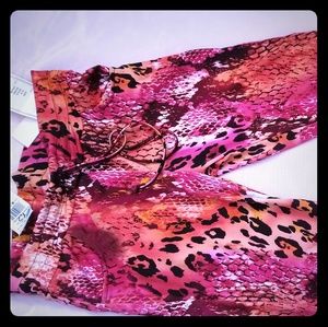 Blk Salmon Animal Harem Pant 8/10